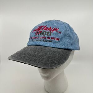 Barrett-Jackson Auction Baseball Hat Men Adj. Back Blue‎ Classic Car Y2K Denim